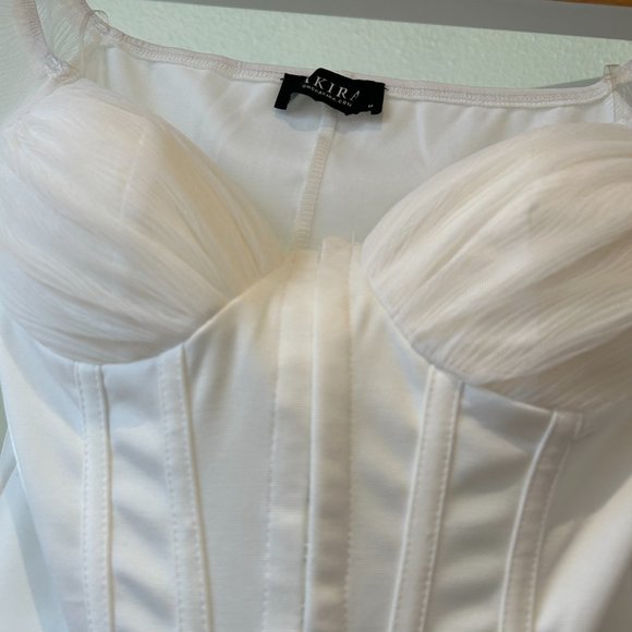 White, sheer long sleeve crop top from Akira - Picture 2 of 10